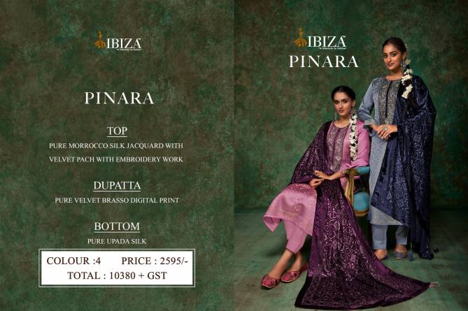 Pinara By Ibiza Morrocco Silk Jacquard Digital Printed Salwar Suits Exporters In India